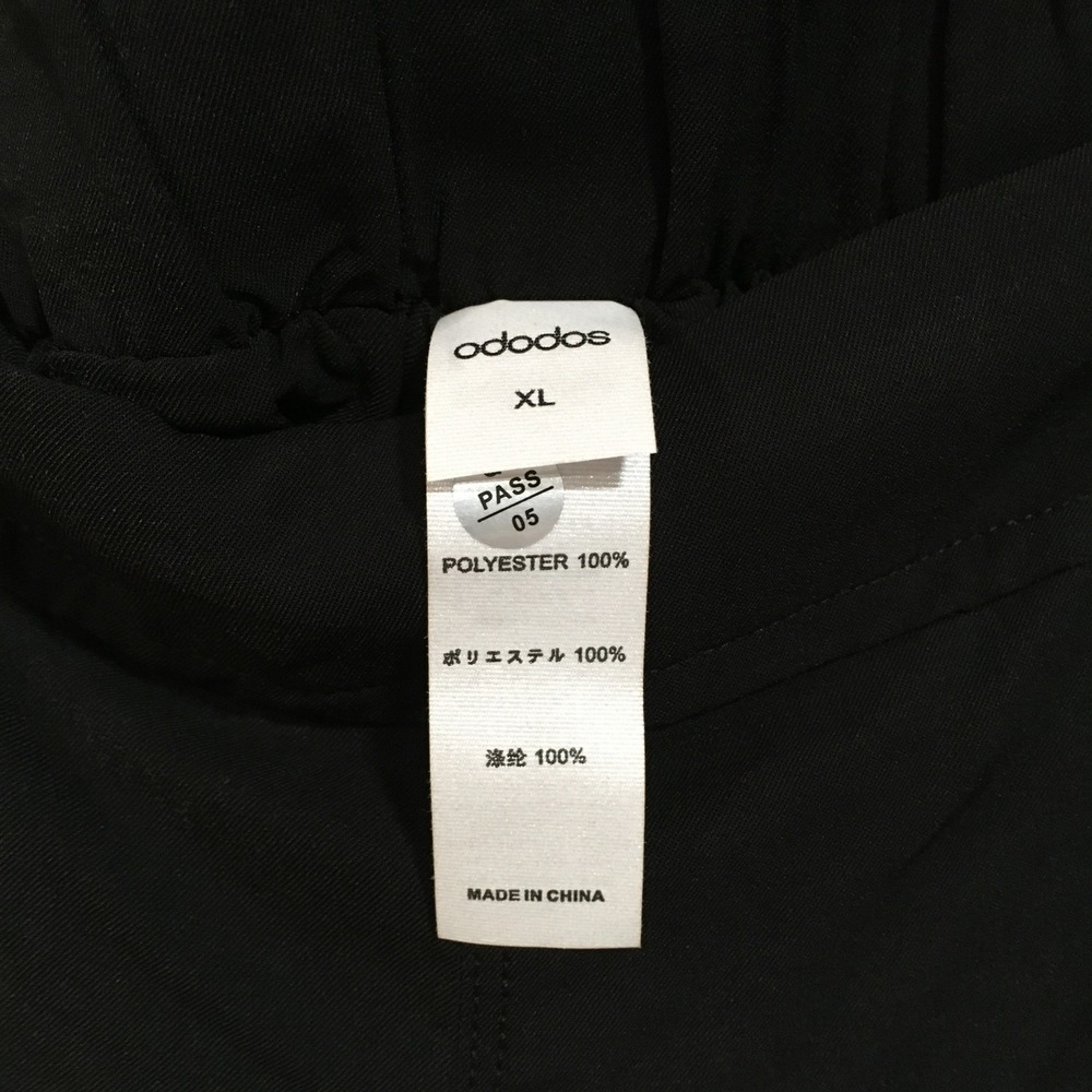 Ododos High Waist Super Wide Leg Pants Womens XL Black Minimalist Modern Capsule - Picture 11 of 13